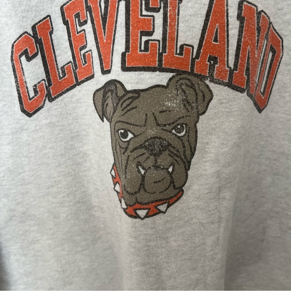 Where I Come From Cleveland Gray Women's cropped  Sweatshirt Browns bulldog soft - Picture 3 of 8